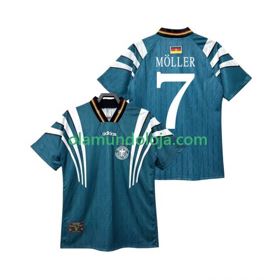 Camisola Alemanha MOLLER 7 1996 Retro Homem Equipamento Segundo Manga Curta